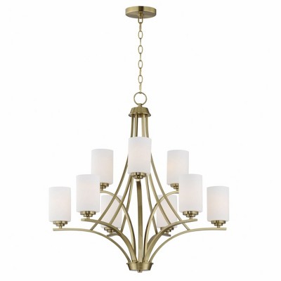 Maxim Lighting Deven 9 - Light Chandelier in  Satin Brass