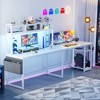 Aheaplus L Shaped Desk with Power Outlet & LED Strip - 2 of 4