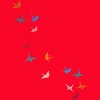 Women's Design By Humans Flying Paper Cranes Birds By Magnussons Racerback Tank Top - 2 of 3