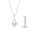 Slickblue Sparkling Teardrop CZ Necklace – .66 Ct Pave Setting, Rhodium Plated, Timeless Jewelry - 2 of 4