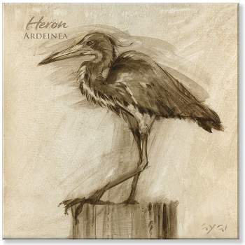 Sullivans Darren Gygi Heron Giclee Wall Art, Gallery Wrapped, Handcrafted in USA, Wall Art, Wall Decor, Home Décor, Handed Painted