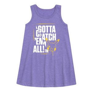 - Pokémon - Gotta Catch Em All Graphic Sleeveless Aline Dress - 1 of 3