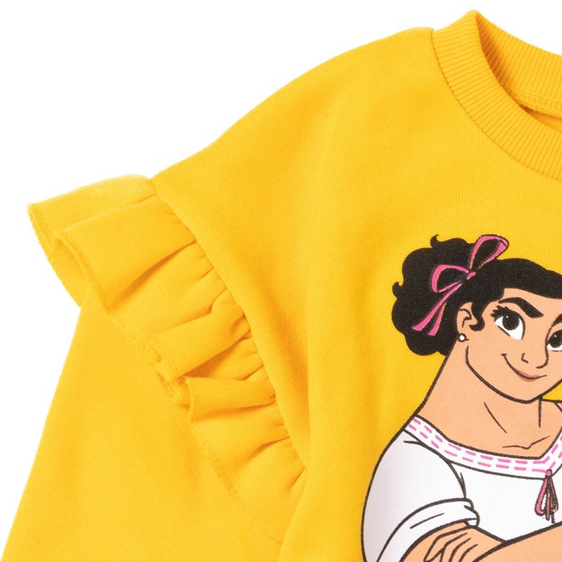 Disney Encanto Mirabel Luisa Isabela Girls Pullover Fleece Sweatshirt and Leggings Outfit Set Toddler, 5 of 7