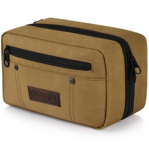 Wrangler Travel Toiletry Bag for Men, Water-Resistant Men's Shaving Kit Bathroom Organizer, Oxford Fabric Tech Kit Bathroom Organizer - 1 of 4