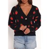 Petal and Pup Womens Judson Strawberry Knit Cardigan - 4 of 4