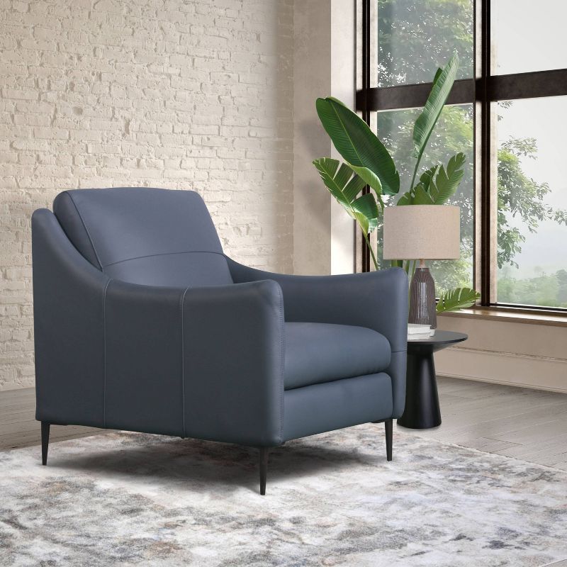 Luna 100% Top Grain Leather Chair - Abbyson Living, 3 of 8