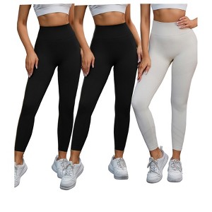 INSPIRE CHIC 3 Packs Women's High Waisted Butt Lifting Cycling Running Workout Control Panties - 1 of 4