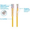 Monoprice Cat6 Ethernet Patch Cable - 14 feet - Yellow, Snagless RJ45 Stranded 550MHz UTP CMR Riser Rated Pure Bare Copper Wire 28AWG - SlimRun Series - 3 of 4