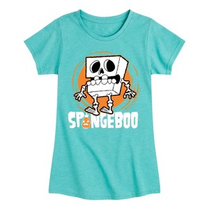 Girls' - SpongeBob SquarePants - Spongeboo Fitted Short Sleeve Graphic T-Shirt - 1 of 4