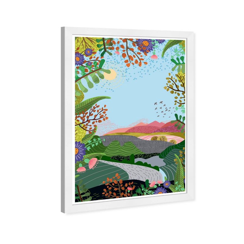 13&#34; x 19&#34; Hidden Jungle Nature and Landscape Framed Wall Art Green - Olivia&#39;s Easel, 1 of 6