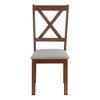 Monarch Specialties Dining Chair Set Of 2 Side Upholstered Kitchen Dining Room Pu Leather Look Wood Legs Brown Beige Transitional - 4 of 4