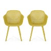Set of 2 Lotus Dining Chair,yellow-Christopher Knight Home - 2 of 4
