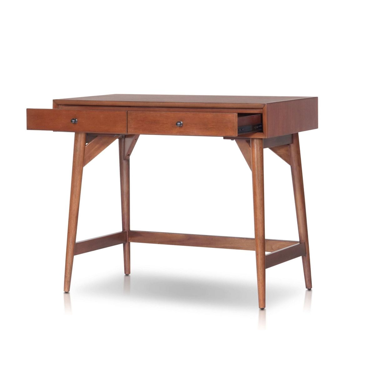 Flynn Mid-Century Mini Desk in Chestnut | Alpine Furniture - thumbnail 6