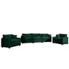 3 Pieces Corduroy Sofa Set with Soft Cushions and Pillows, Luxurious Design and Flexible Sofa Combinations - 4 of 4