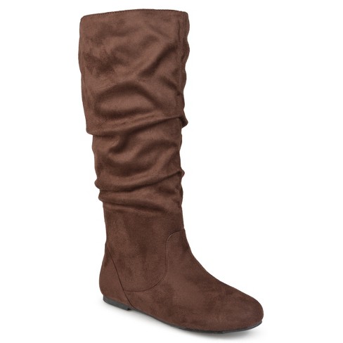 Journee Collection Wide Calf Women's Rebecca-02 Boot Brown 10 : Target