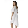 Riviera Sun Lace-Up Cold Shoulder Casual Dress with Tonal Embroidery - 2 of 3