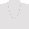 Black Bow Jewelry 1mm 10k Yellow Gold Solid Parisian Wheat Chain Necklace - 2 of 4