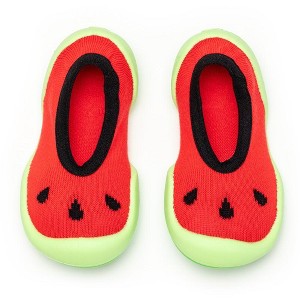Komuello Baby Girl First Walk Sock Shoes Flat Style - Flat Watermelon - 1 of 4