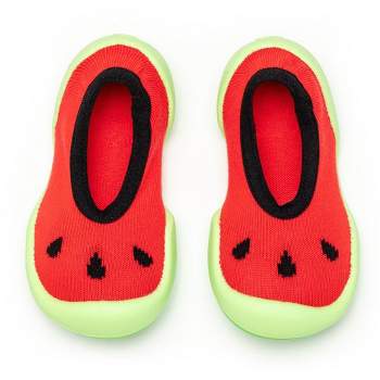 Komuello Baby Girl First Walk Sock Shoes Flat Style - Flat Watermelon