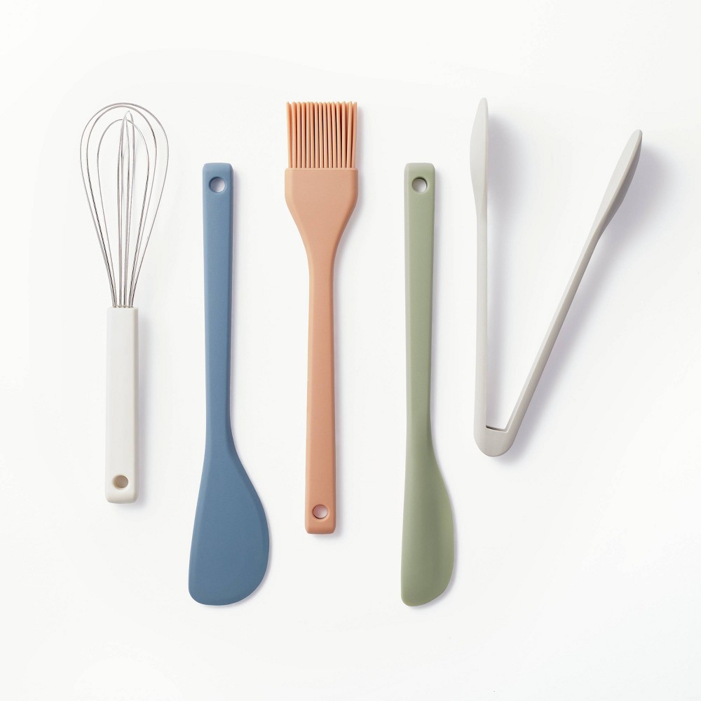 Photos - Other Accessories 5pc Silicone Mini Kitchen Utensil Set - Figmint™