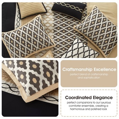 Nanshing 10pc Queen Caval Comforter Bedding Set Gold — фото 6