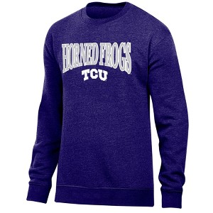 NCAA TCU Horned Frogs Men's Crew Neck Fleece Sweatshirt - 1 of 3