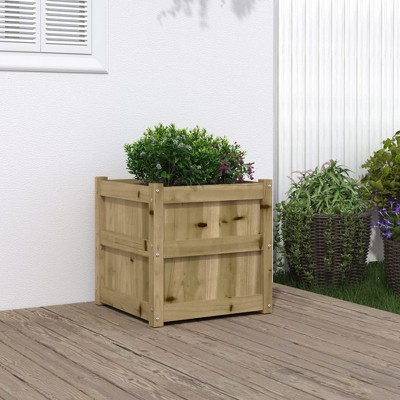 vidaXL Garden Planter 19.7"x19.7"x19.7" Impregnated Wood Pine