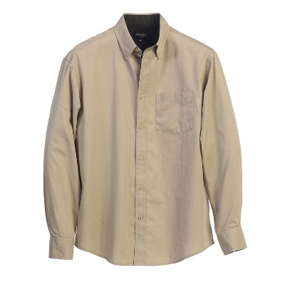 Gioberti Men's 100% Cotton Twill Oxford Shirt with Contrast