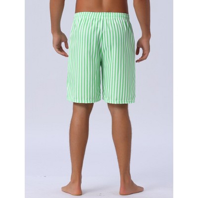 INSPIRE CHIC Men's Casual Summer Holiday Drawstring Waist Beach Striped Swimwear Shorts Light Green 36 — фото 3
