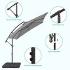 Sonkuki 8.2 x 8.2 Ft. Patio Offset Umbrella With Base for Garden, Backyard and Poolside - 3 of 4
