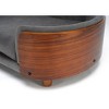 Lirago 30.7" W x 20.08" D x 9.85" H Elevated Dog Bed Pet Sofa Solid Wood Legs Dark Gray Velvet with Removable Bolster Washable Mid Size - 3 of 4