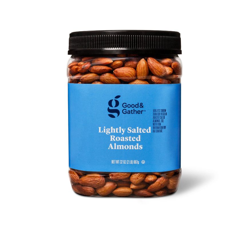 Lightly Salted Roasted Almonds - 32oz - Good &#38; Gather&#8482;, 1 of 5