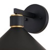 Vaxcel Dunbar 1 - Light Wall Light in  Matte Black/Gold - 3 of 4
