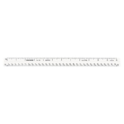 Sparco Standard Plastic Ruler 12 Long Holes for Binders Clear 01488