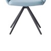 24" Segismunda Accent Chair Light Blue Leather/Black Finish - Acme Furniture: Metal Frame, 60 Day Warranty - 3 of 4