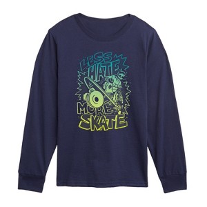 Boys' - Instant Message - Less Hate More Skate Long Sleeve Graphic T-Shirt - 1 of 4