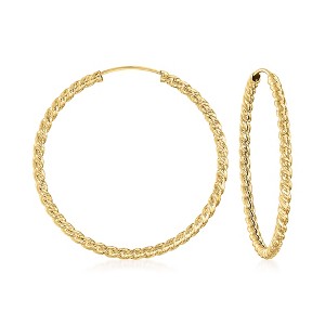 Ross-Simons Italian 14kt Yellow Gold Twisted Hoop Earrings - 1 of 4