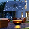 Sapphtopaz 9×7Ft Patio Umbrella Beach Umbrella LED Lighted Sun Shades with Crank and Tilt 8 Sturdy Ribs for Garden, Beach, Deck, Backyard - 3 of 4