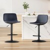 Infurnic Counter and Bar Stools, Upholstered Bar Stools Set with Adjustable Height Handle, for Kitchen and Dining Room, 2PCS, Blue, 16"*16.5"*38.6" - 2 of 4