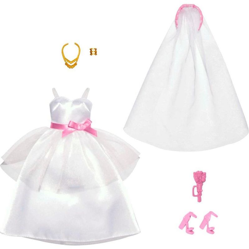 Barbie Fashions Doll Clothing Bridal Pack with Wedding Dress, Veil and Accessories, 1 of 3