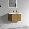 Bathroom Vanity with White Ceramic Sink, Wall Mounted Floating Bathroom Vanity for Modern Bathroom, Pre-assembled - 3 of 4