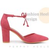 Perphy Women's Ankle Tie Pointed Toe Chunky Heel Pumps Sandals - 4 of 4