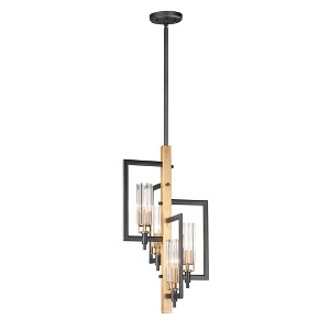 Maxim Lighting Flambeau 4 - Light Pendant in  Black/Antique Brass - 1 of 4