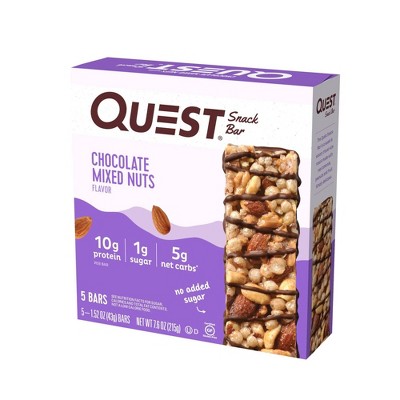 Quest Chocolate Mixed Nuts Snack Bar - 5ct/7.6oz