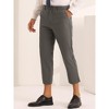 Lars Amadeus Men's Striped Slim Fit Business Flat Front Printed Pants - 2 of 4