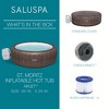 Bestway SaluSpa St. Moritz AirJet 2 to 7 Person Inflatable Hot Tub Round Portable Outdoor Spa with 180 Soothing AirJets and Cover, Brown - 3 of 4