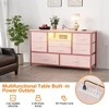 Homhougo TV Stand for TVs up to 55" Pink - 4 of 4