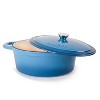 BergHOFF Neo 5Qt. Cast Iron Oval Covered Dutch Oven, Blue - 4 of 4