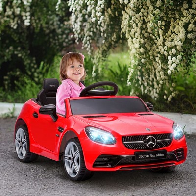 Red 12V Electric Ride-On Car with LED Lights and Music