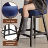 Beautyolove 26 in. Blue Fabric Upholstered Counter Height Bar Stool Swivel Counter Stool with Solid Wood Frame (Set of 2) - 4 of 4